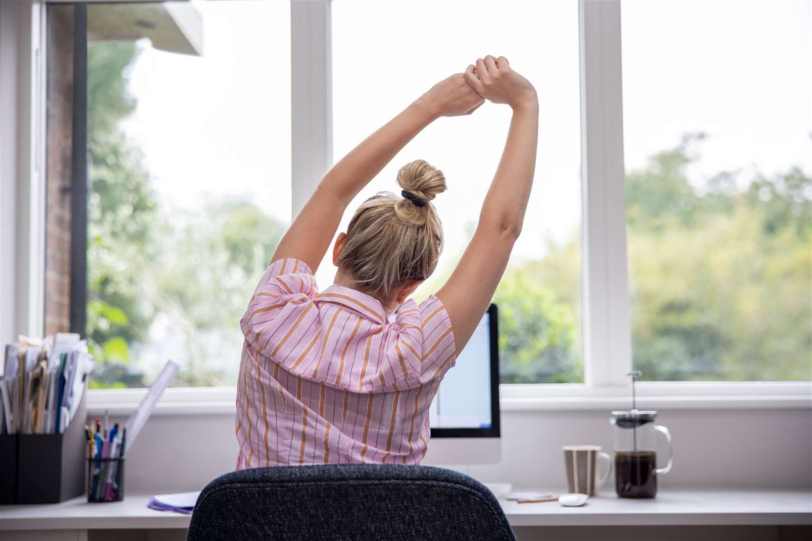 Close curtains and blinds if you're working at home this week