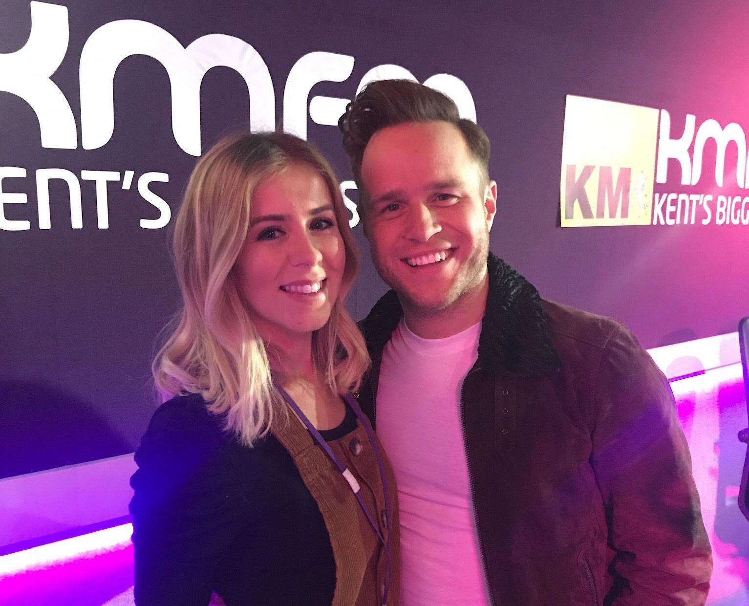 Olly Murs met kmfm Breakfast's Laura Crockett