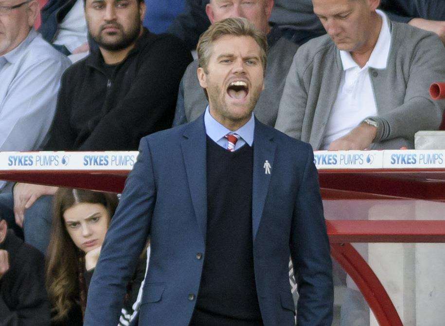 Ebbsfleet manager Daryl McMahon Picture: Andy Payton