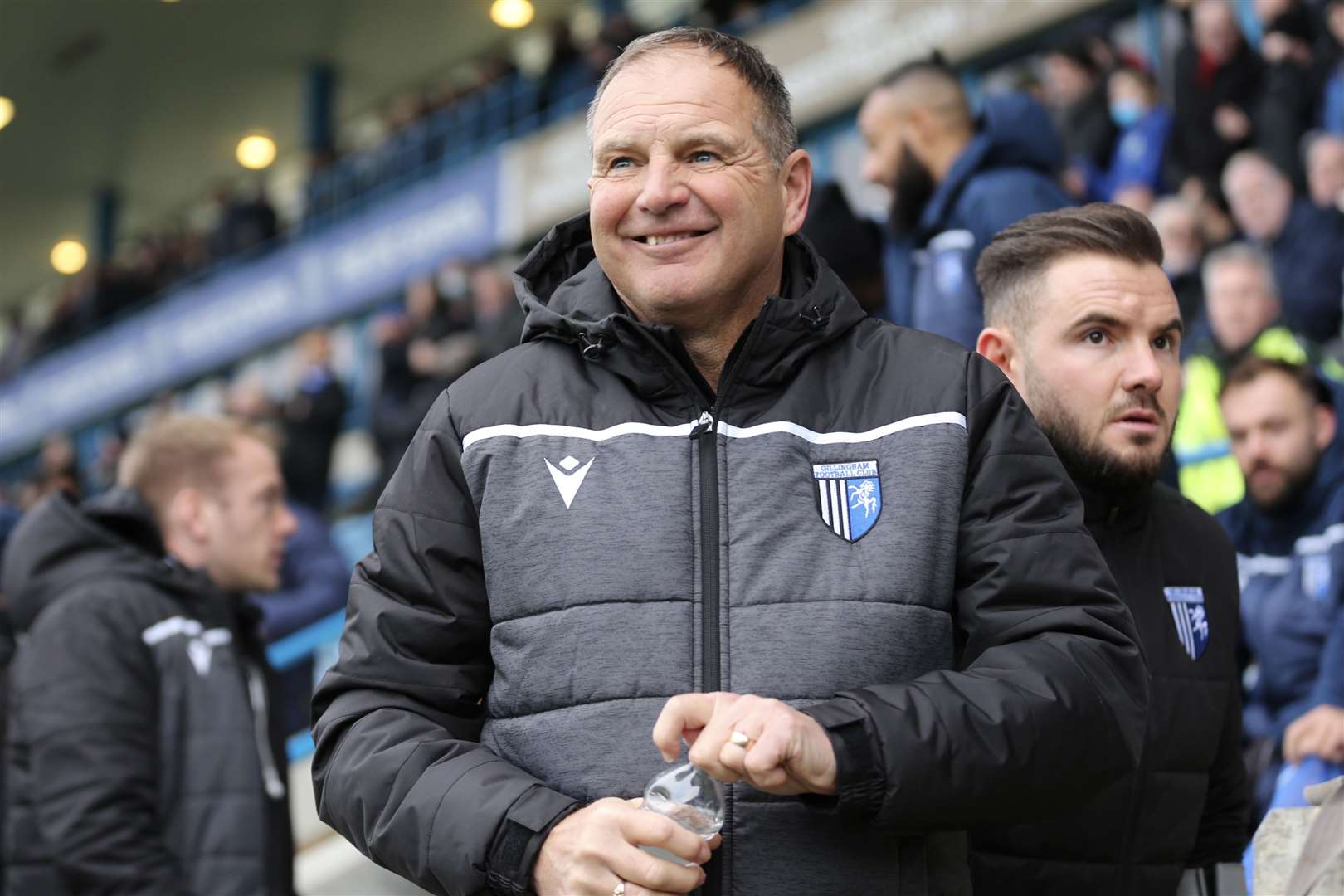 Steve Lovell in the dugout for Gillingham Picture: KPI (54284051)