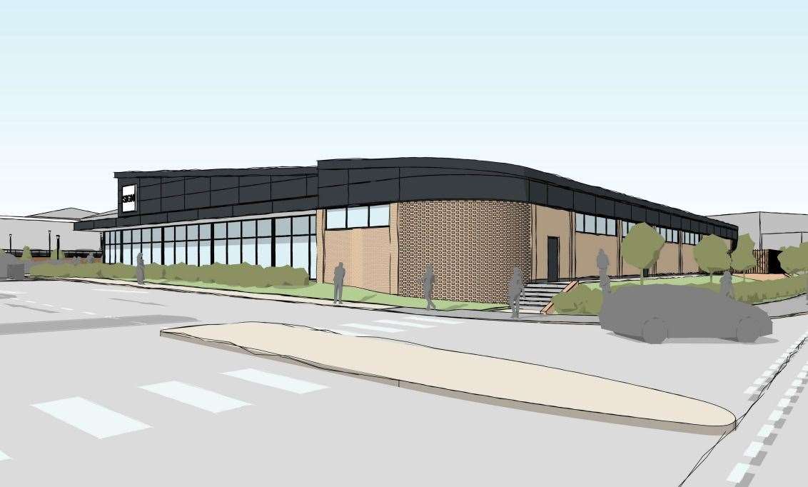 How the new supermarket on Park Farm Industrial Estate in Folkestone could look. Picture: Corstorphine & Wright