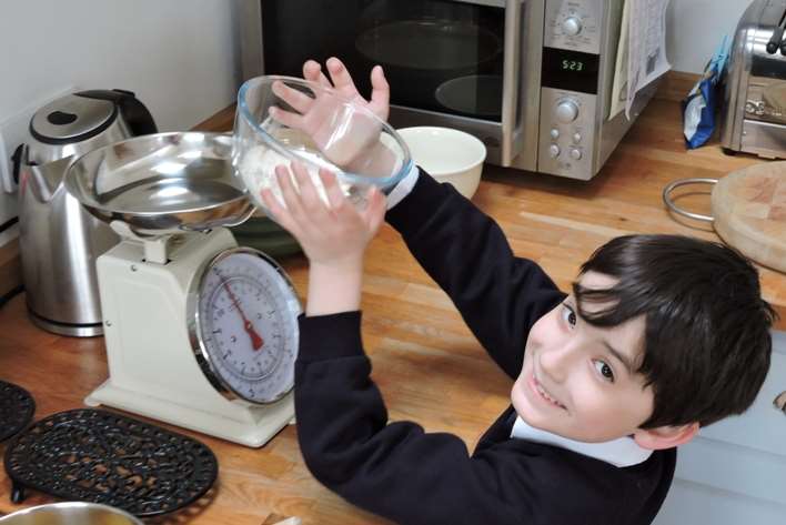 Harry Gibbs, 7, from Joy Lane Primary School in Whitstable is entering the KM Kent Cooks competition.