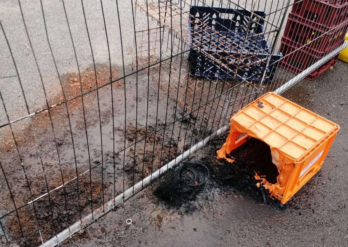 Fire damage to Sunny Bank Primary School in Murston. Picture: Darren Waters