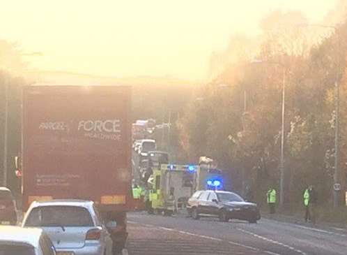 The scene of the crash in Harbledown