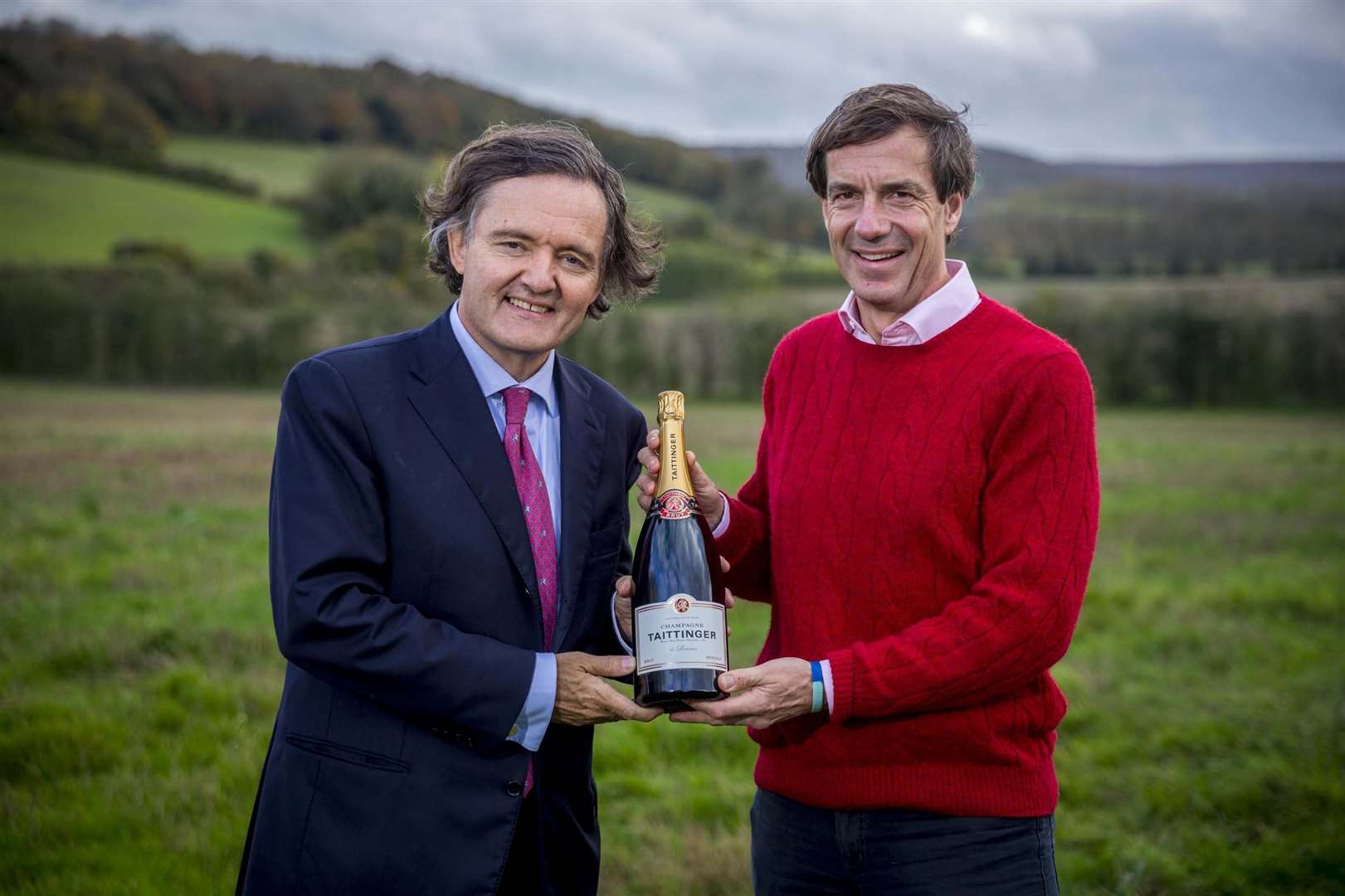 Pierre-Emmanuel Taittinger and Patrick McGrath are working in partnership to deliver the Domaine Évremond winery. Picture: Thomas Alexander