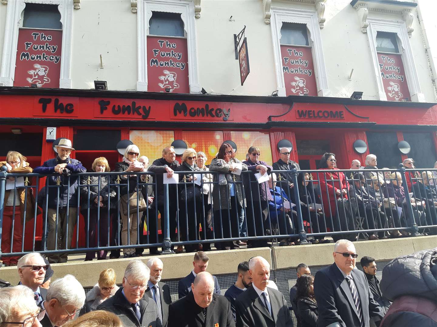 The crowd at the unveiling ceremony.