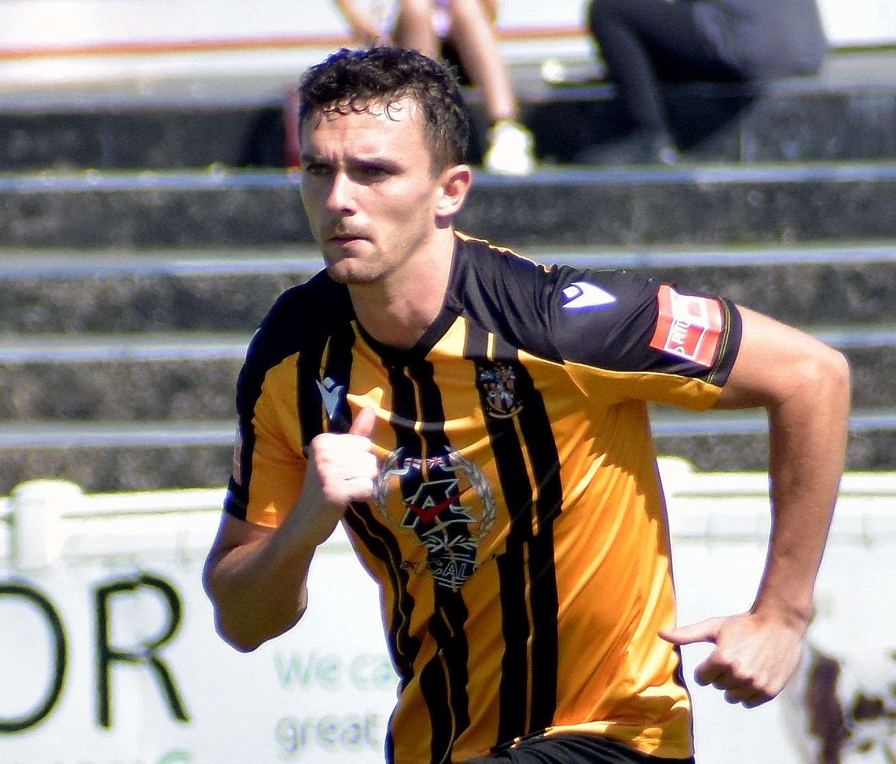 Folkestone forward Dan Smith - scored in last weekend’s 2-0 Isthmian Premier win over Hendon. Picture: Randolph File