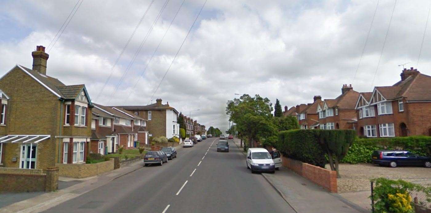 Officers were searching around Canterbury Road, Sittingbourne. Picture: Google Maps