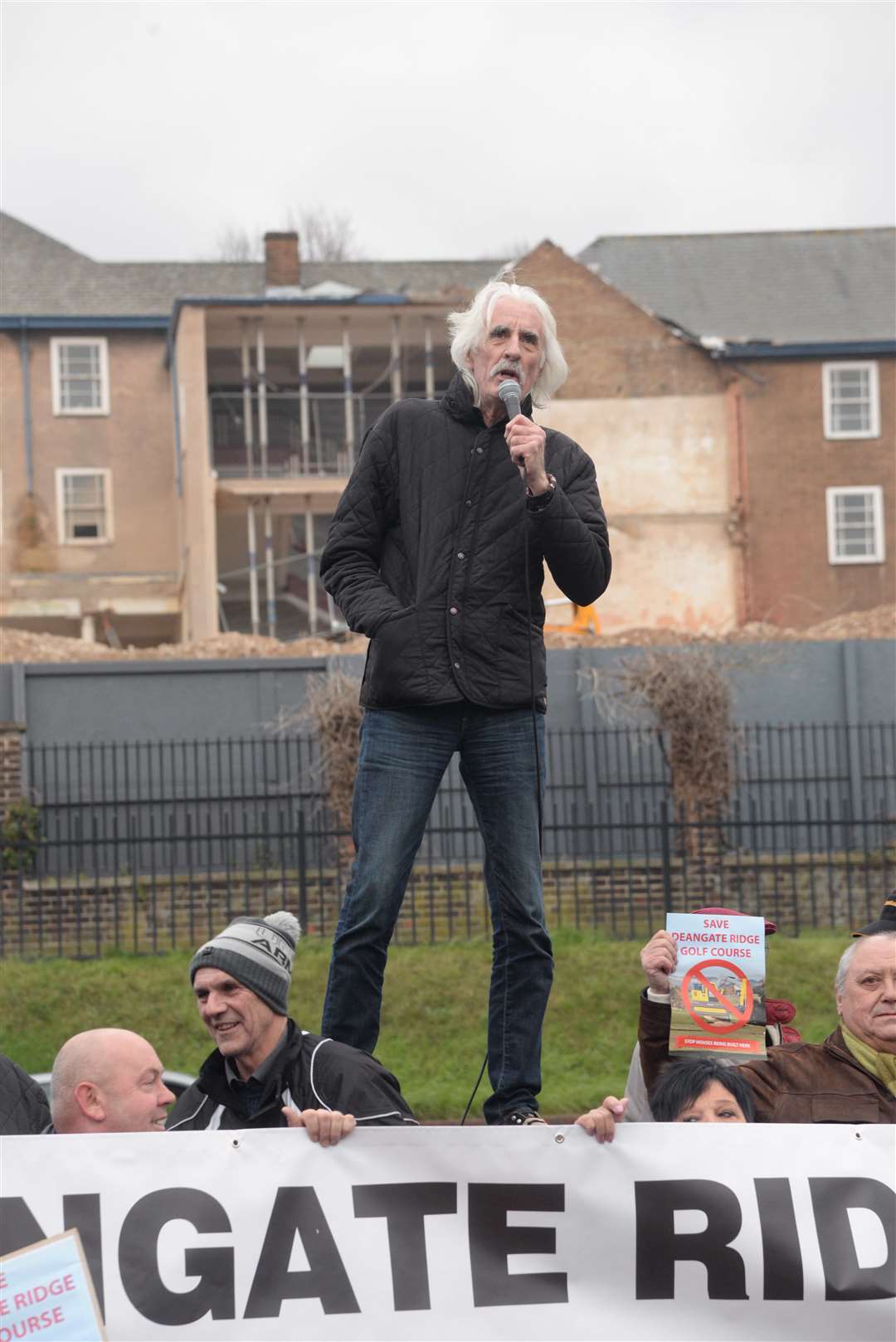 George Crozer speaks at a protest against the closure of Deangate Ridge Golf Course back in 2018. Picture: Chris Davey