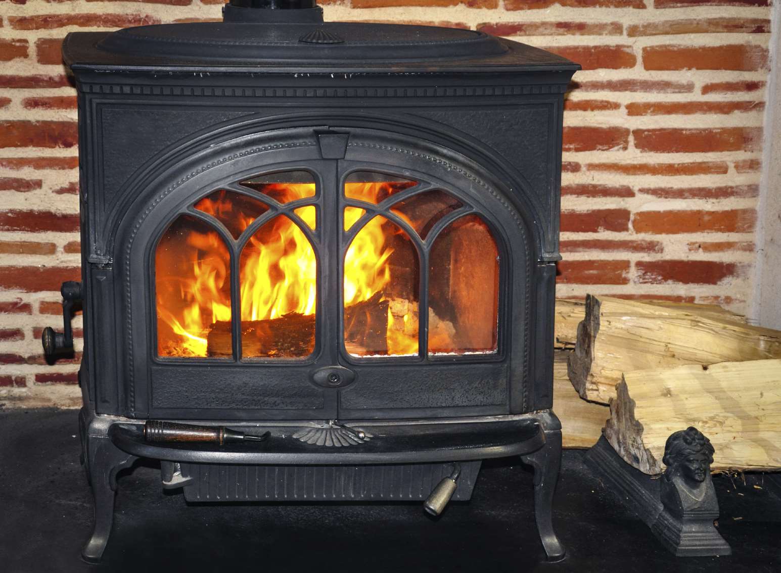 The man got his fingers trapped in a log burner. Library image.