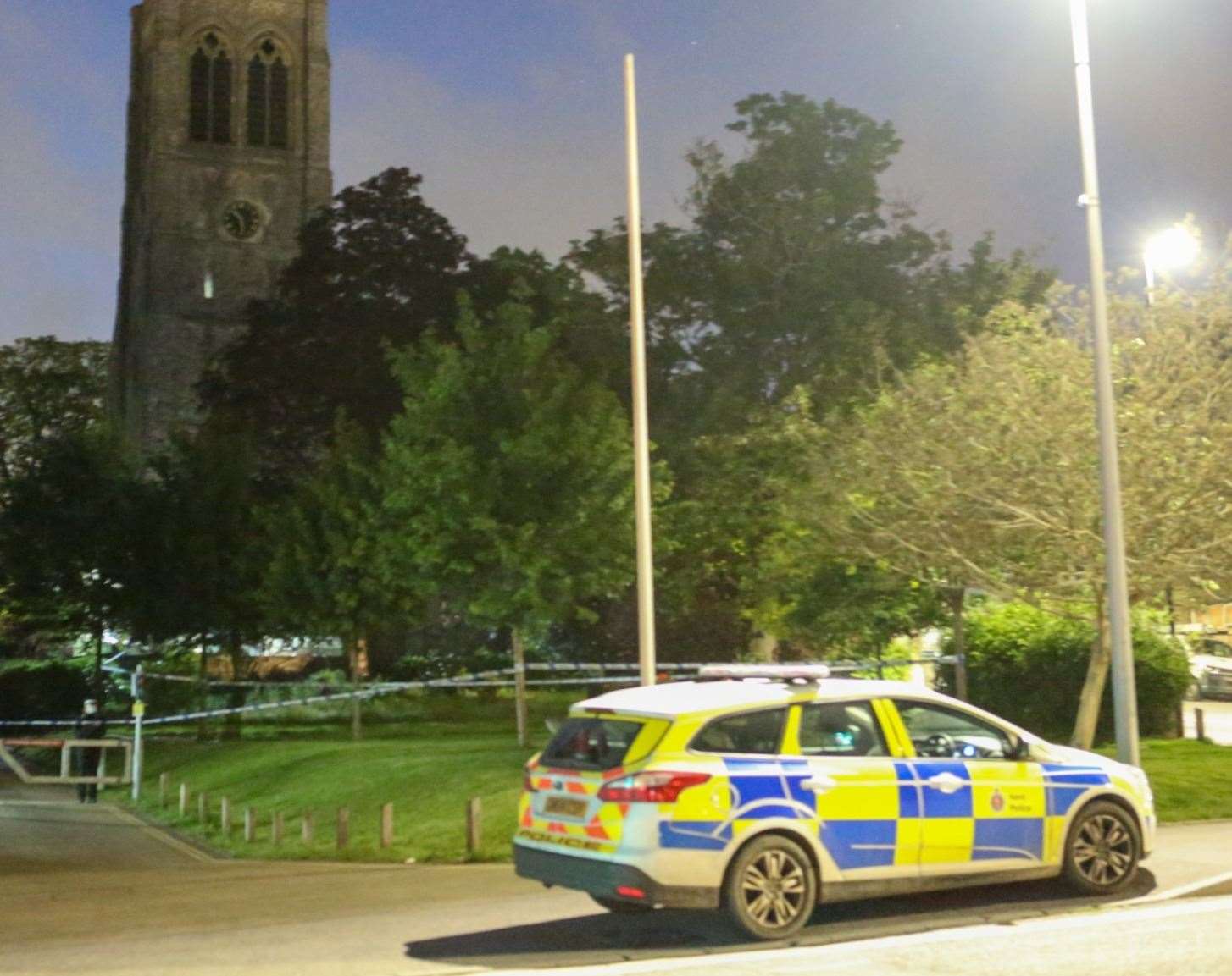 Police at the scene of the attack. Picture: UKNIP