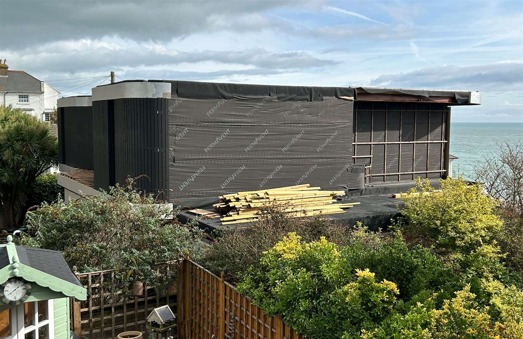 The view from a resident's home of Heatherbank in Sunnyside Road, Sandgate