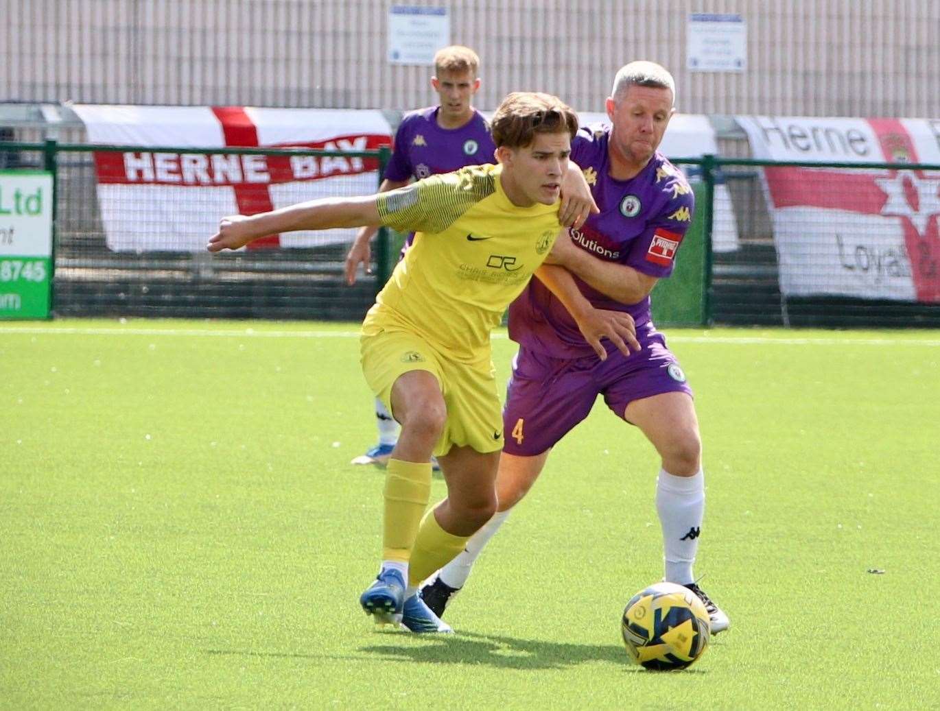 Herne Bay midfielder Archie Burnett could soon be available for selection after injury. Picture: James Aylward