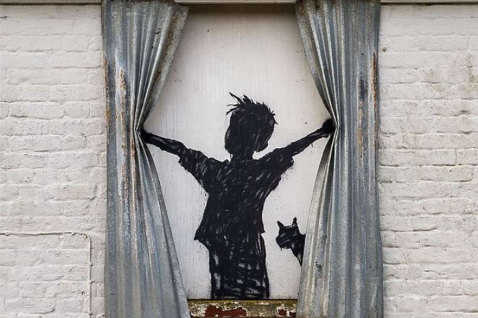 The Herne Bay work before being demolished. Picture: Banksy via Instagram