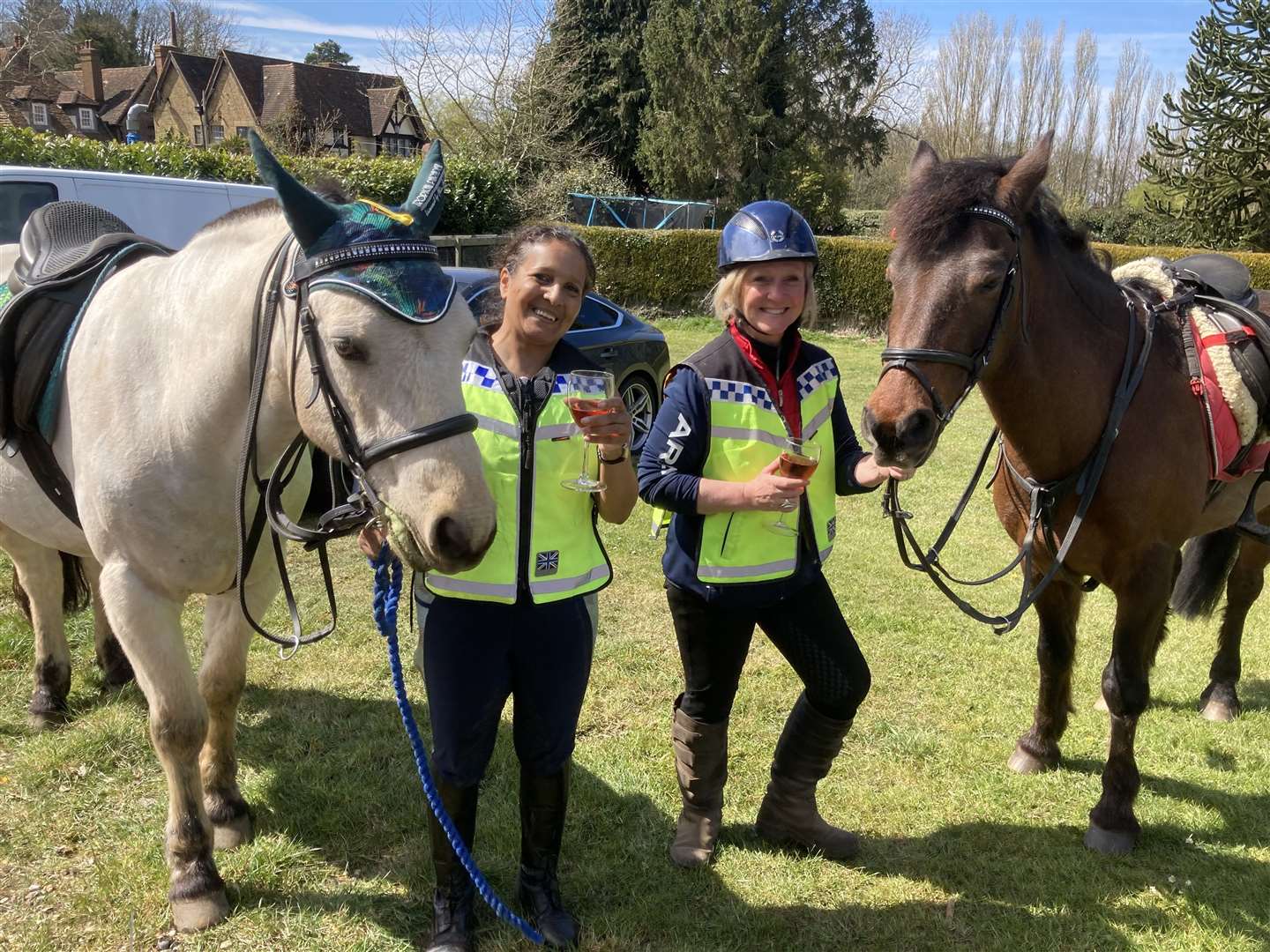 From left: Joan Tinson and Jennie Banwell were attacked by dogs when on a horse ride. Picture: Joan Tinson