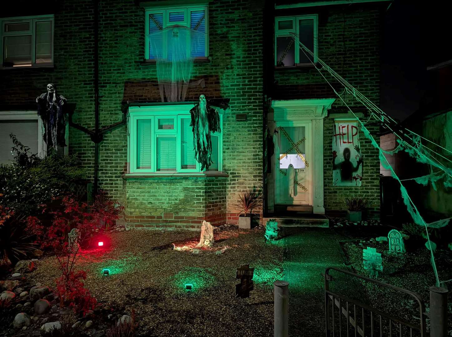 A spooky scene in Kitchener Avenue, Gravesend. Picture: Lauren Waterman