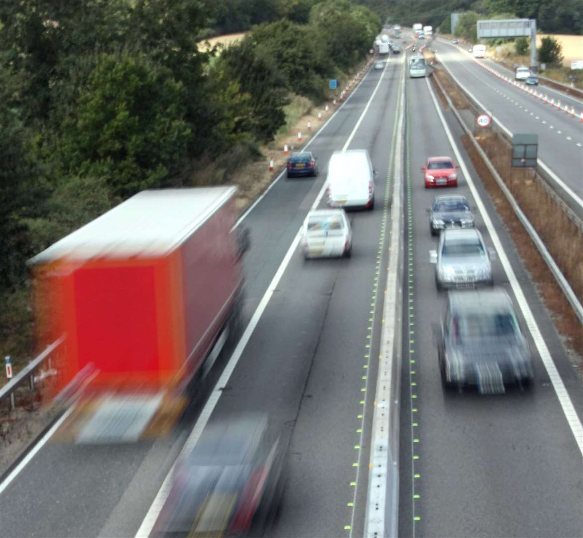 The crash happened between Faversham and Sittingbourne on the M2 Picture: Darren Small