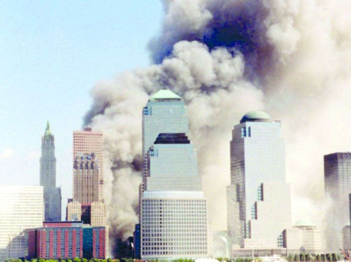 The scene shortly after the collapse of the Twin Towers. Picture: Wally Gobetz