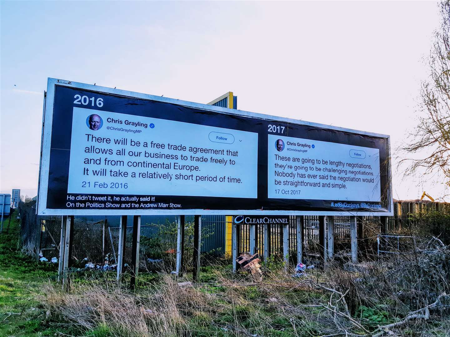 Led By Donkeys has been spreading its message to drivers heading towards Sandwich (7693683)