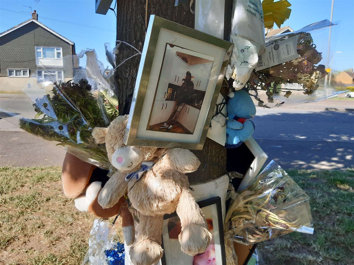 Flowers left at the Ashford murder scene for Jaydon MacFarlane