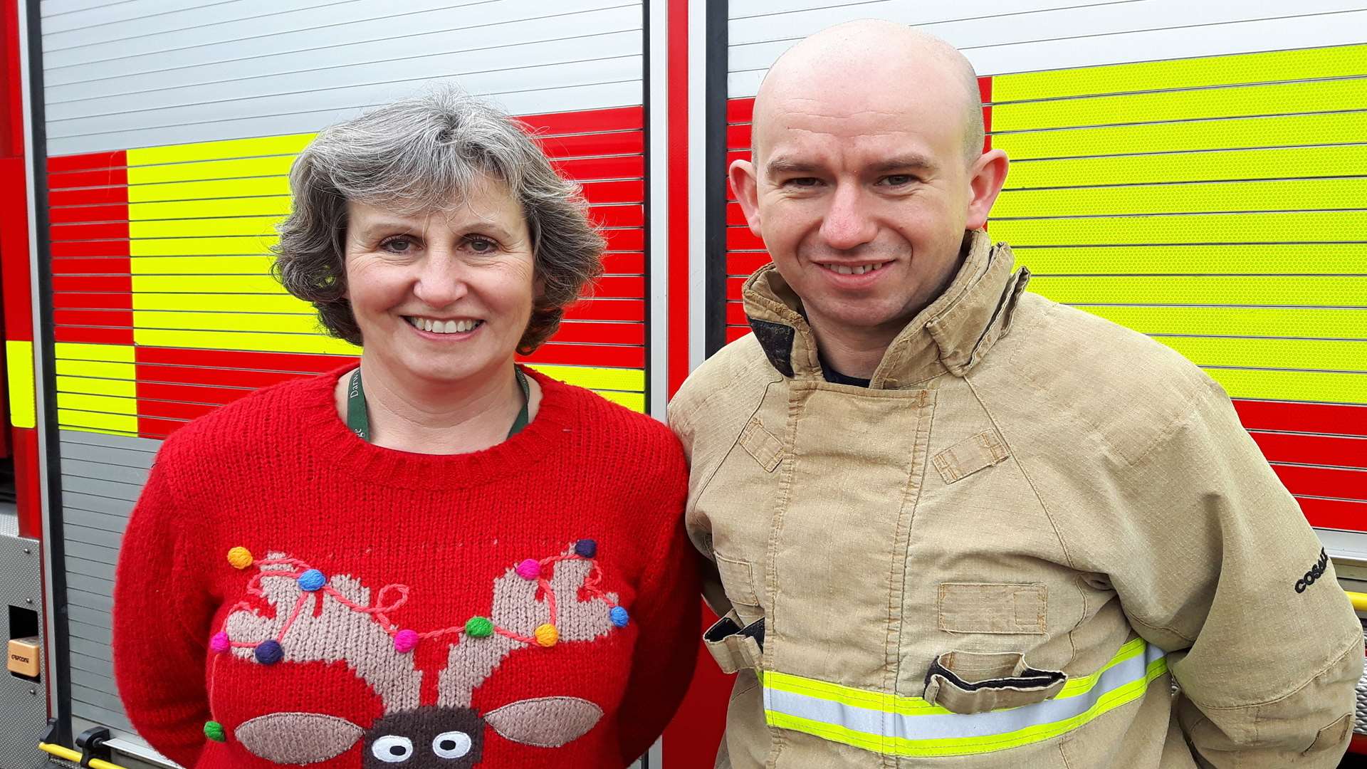 Teacher and organiser Lynne Wilkinson with Dartford Crew Manager Terry Beal