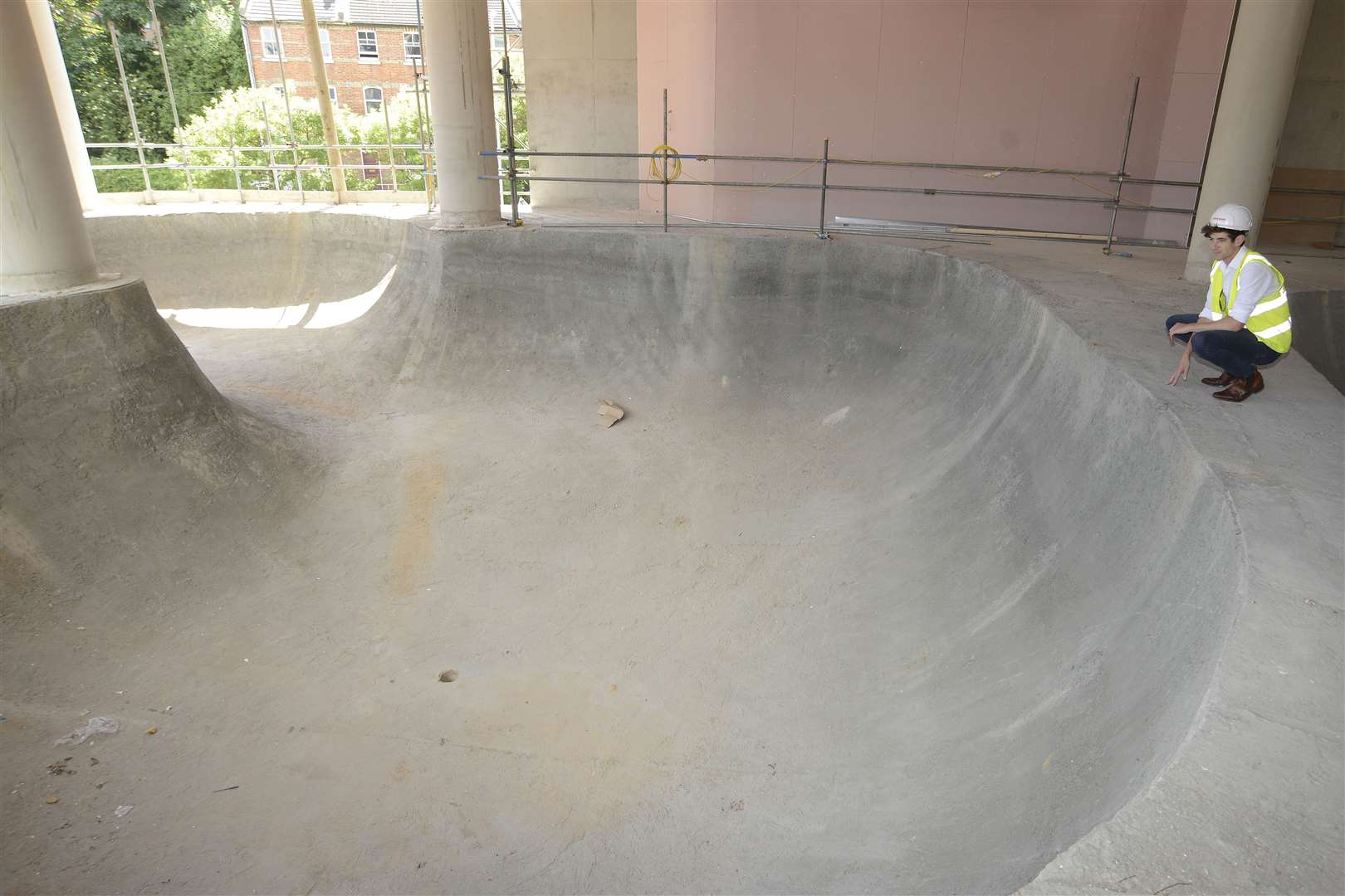 Trustee Dan Hulme looks over one of the bowls. Picture: Paul Amos