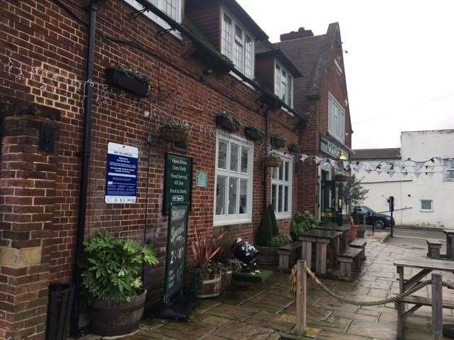 The Old Ash Tree on Rainham Road in Chatham has outside seating areas on both sides of the pub as well as the front. But no-one was braving the rain