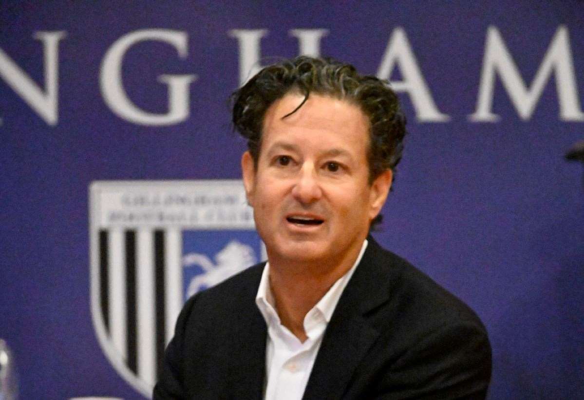 Gillingham owner/chairman Brad Galinson invested in the club from the off after taking over in December 2022 Picture: Barry Goodwin