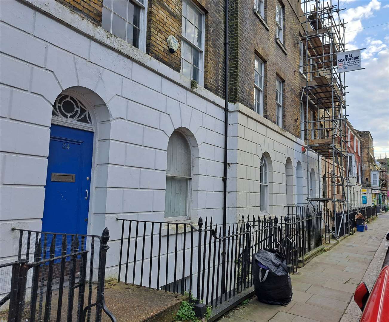 Some of the splendid Georgian houses in Castle Street, Dover