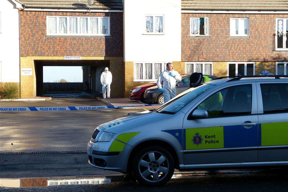 Police investigate in London Road, Teynham. Picture: @Kent_999s on Twitter