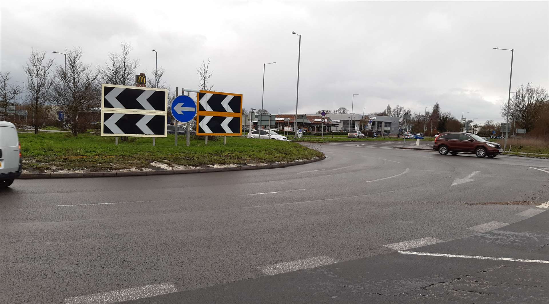 How the roundabout used to look on the A2070