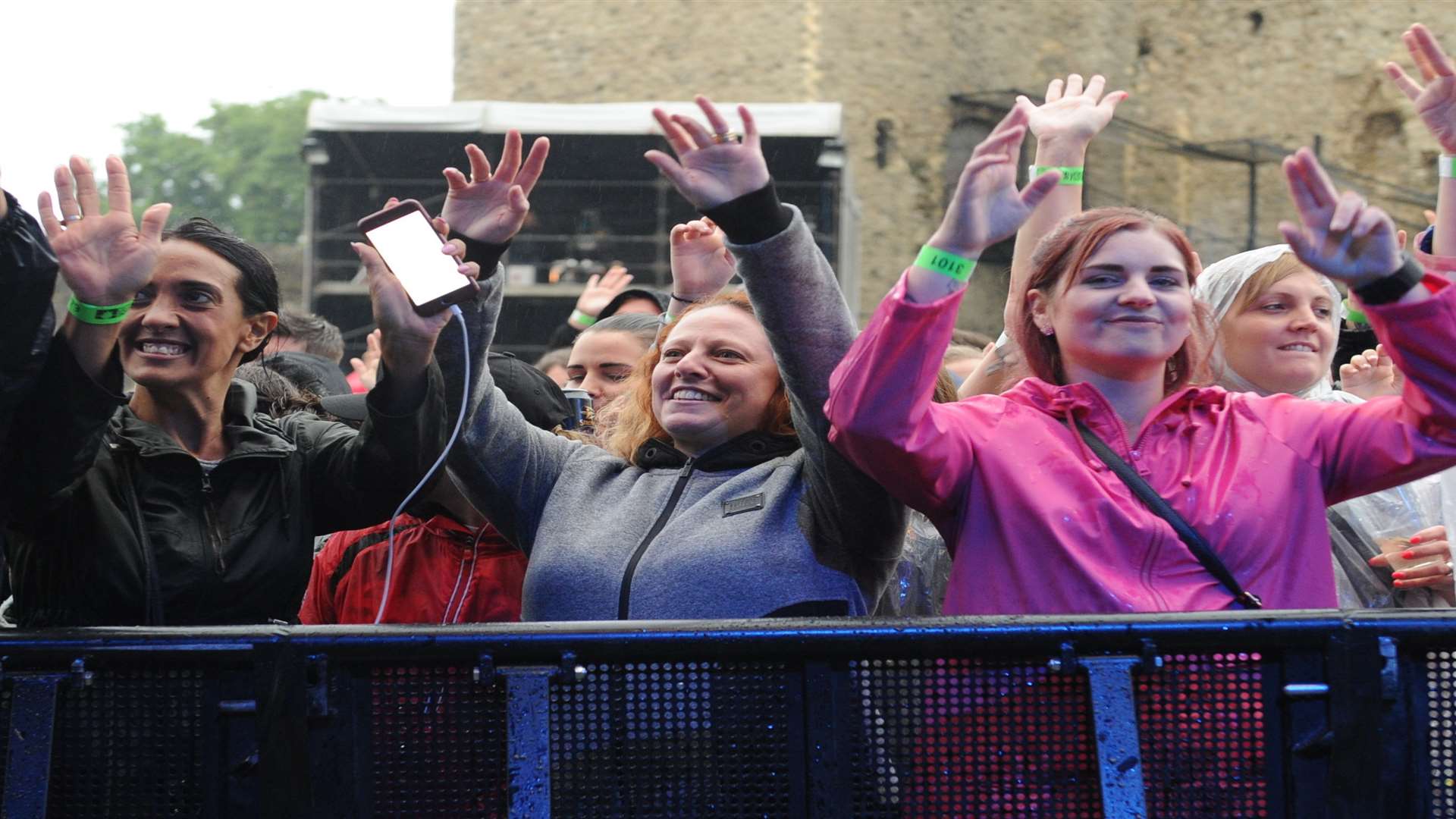 The crowd enjoying the concert