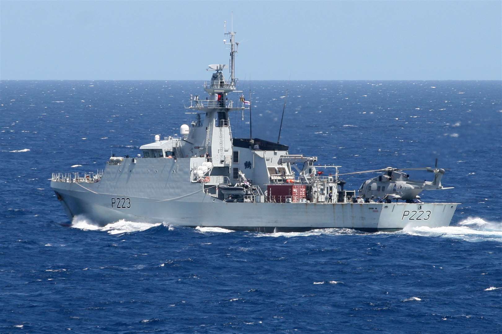 HMS Medway was used for some important helicopter training with Merlin aircraft. Picture: LPhot Joe Cater/Royal Navy