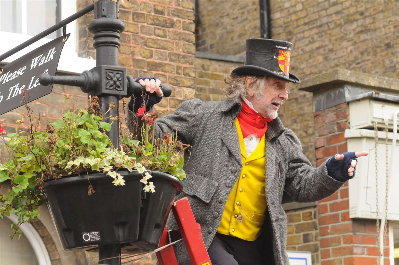 Telling stories from high above the street. Picture: Steve Crispe (26806519)