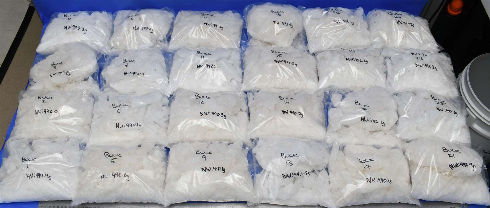 Filkins, Stewart and Hamilton sent 24kg of meth to Australia. Picture: OCB