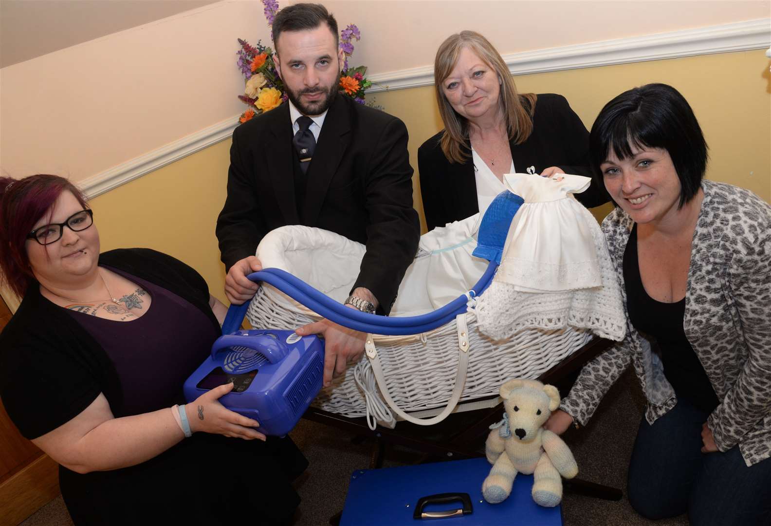 Stacie Goddard, Alex Gore, and Amy Walker and Pauline Harris from Cariad Angel Gowns