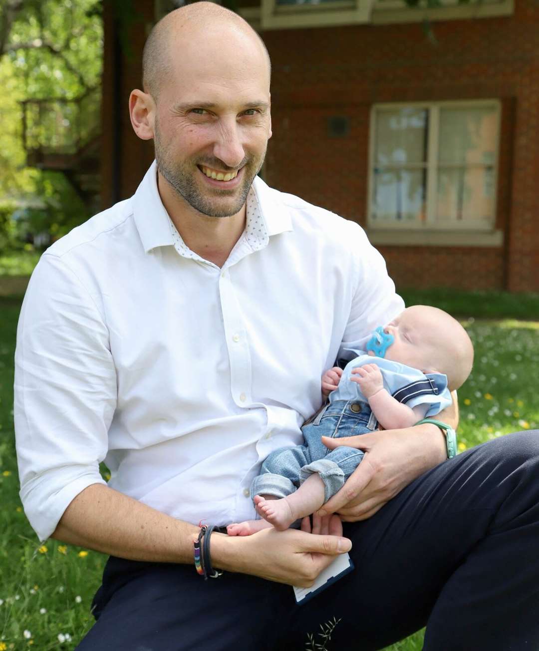 Doctor ‘Jarek’ with baby Jarek