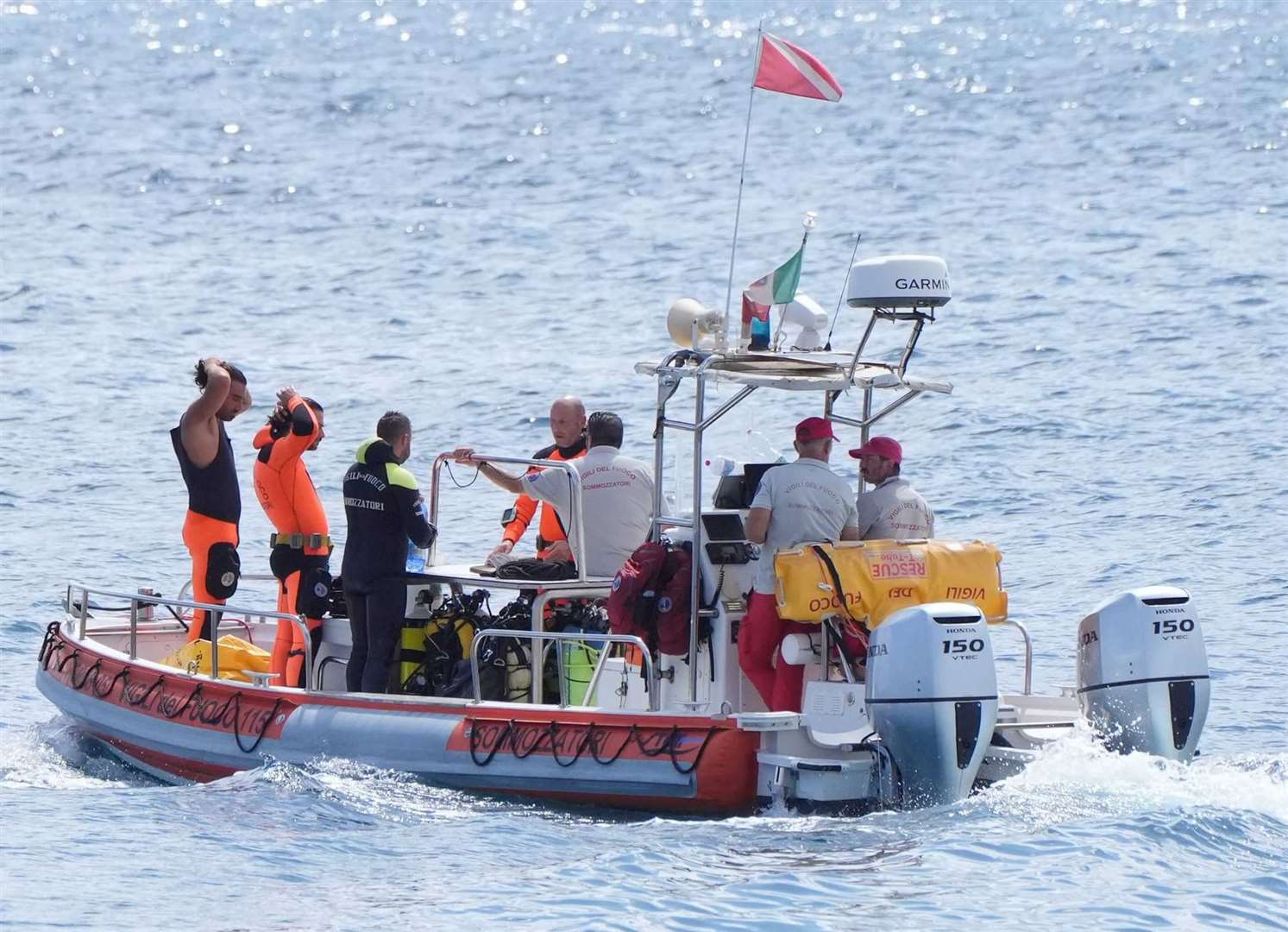 Rescue divers have found the bodies of missing tourists involved in a yacht sinking tragedy. Picture: PA