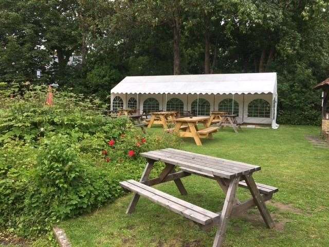 The extensive back garden has undergone a makeover during lockdown with several new benches and sheltered areas