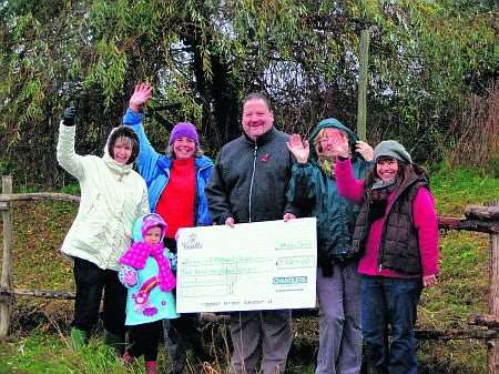 John Galer, centre, with Windmill Allotment group