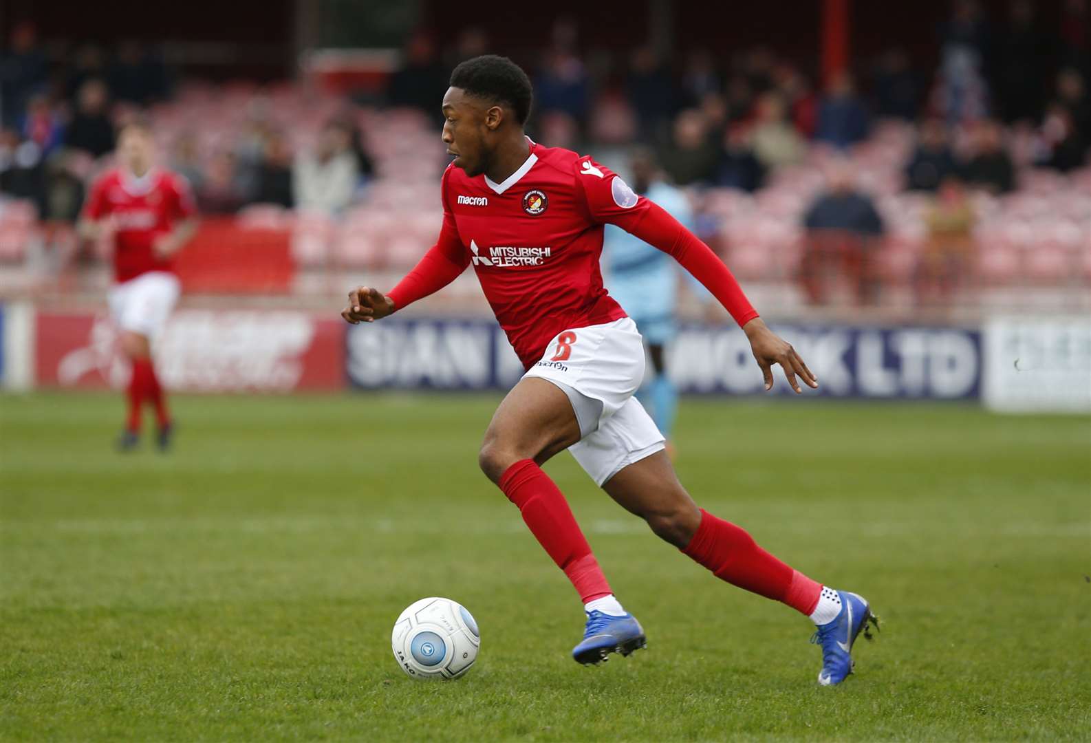 Ebou Adams has a year left on his Ebbsfleet contract Picture: Andy Jones