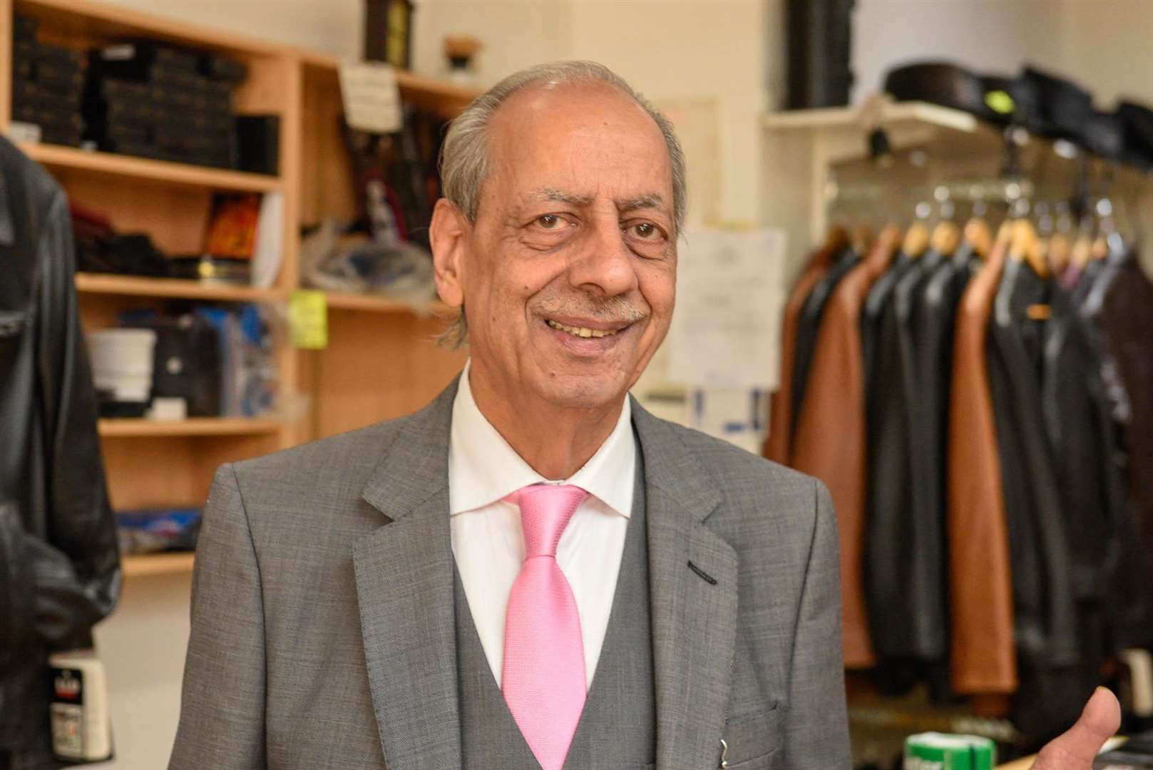 Mr Pat, Oldest shop owner in Chatham High Street . El Toba, 286a High St, Chatham ME4 4BP. 170818 Picture: Alan Langley. ...... (3662204)