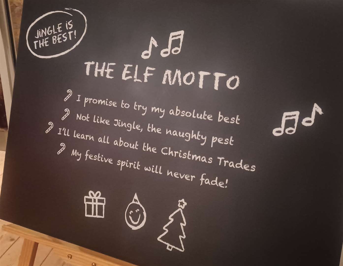 We had to say the elf motto before our adventure began