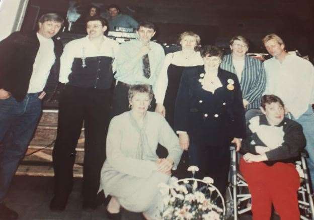 Family celebrate mum Violet's 60th birthday , (from left), Paul, Peter, Perry, Patricia, Philip, Pam and Pauline "Twig" Anderson