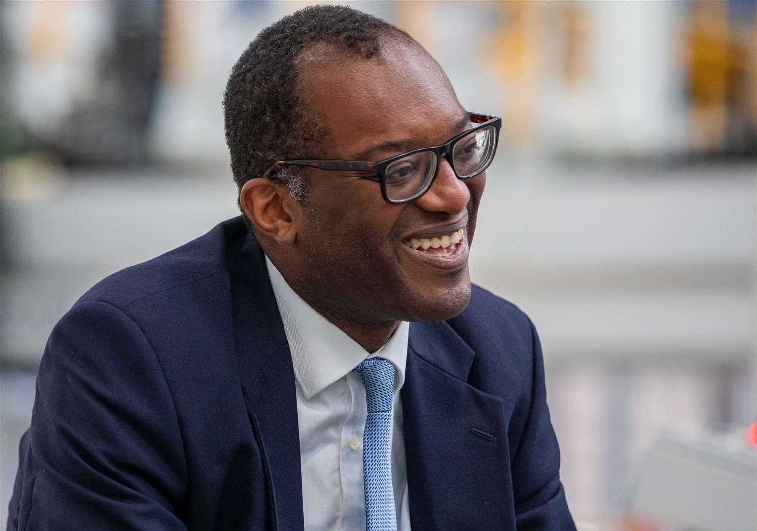 Chancellor Kwasi Kwarteng during a recent visit to Kent. Picture: Zara Farrar HM Treasury