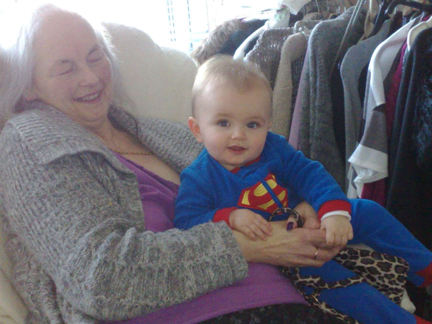 Susan Baines with her grandson