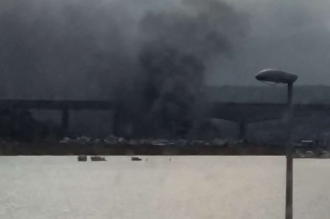 Smoke can be seen from across the River Medway. Picture: Karen Cross