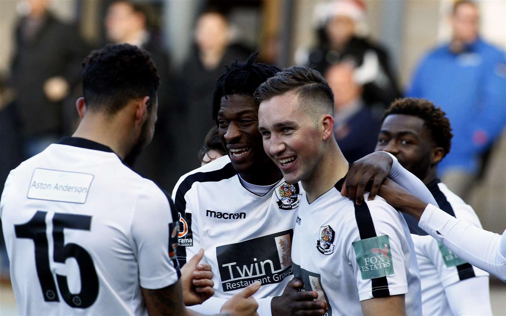 A delighted Jamie Philpot celebrates his opening goal Picture: Sean Aidan