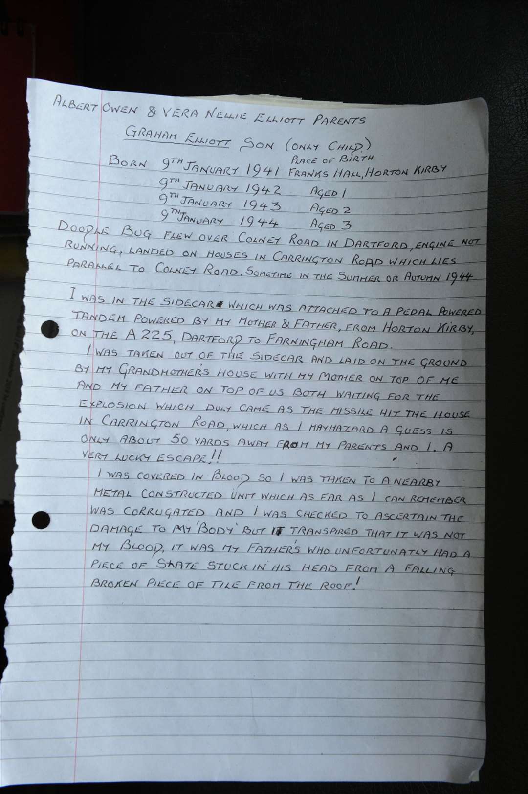 120, Park Avenue, Northfleet..Graham Elliott at home. (Doodlebug supp)..Extra info for reporter..Picture: Steve Crispe. (9420394)