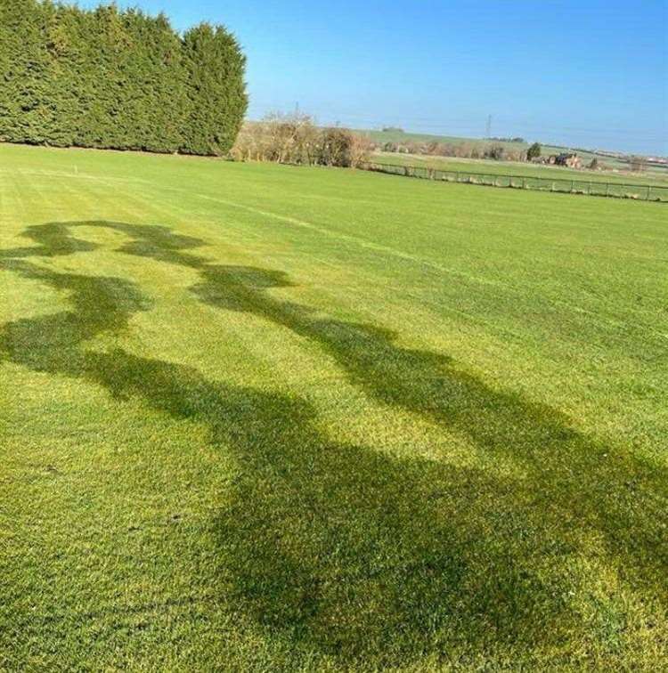 Then: Diesel oil damage to the Newington Cricket Club pitch at Bobbing in February